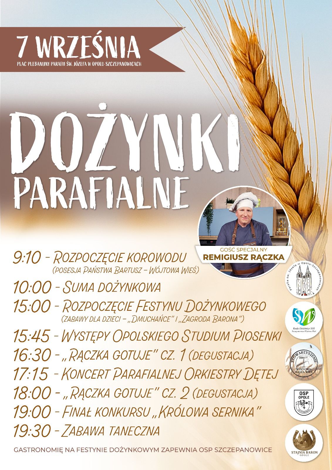 Zaproszenia na Dożynki Parafialne 07.09.2025